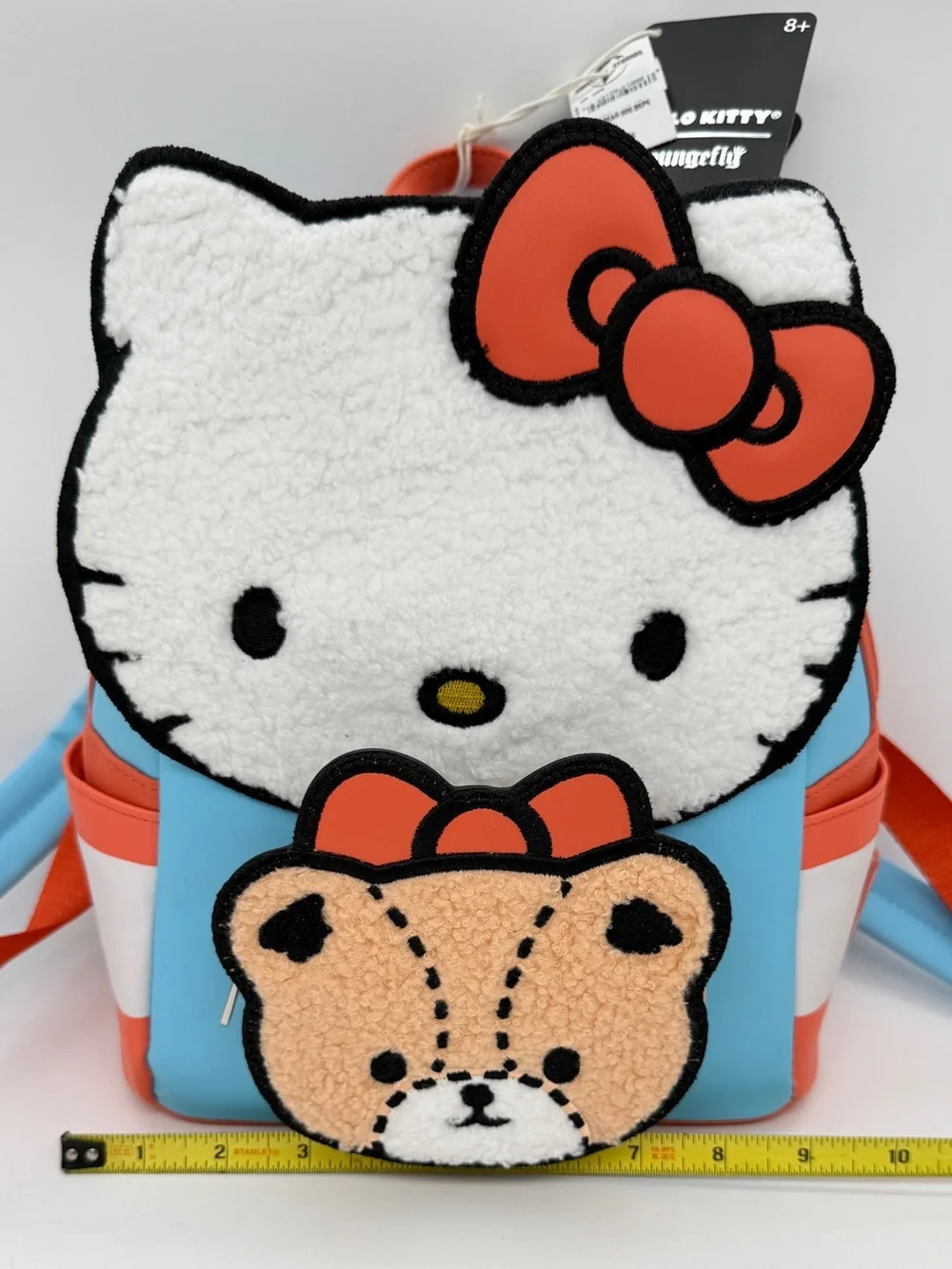 Loungefly Hello Kitty & Tiny Chum Teddy Bear Sherpa Appliqué Backpack NWT
